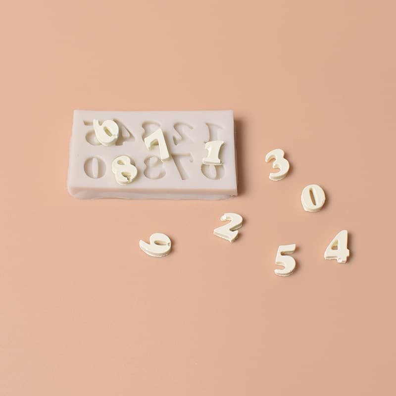 Mini Numbers 0-9 Uppercase English Letter Shape Silicone Mold for Resin Baking Cake Decoration Tool Supplies