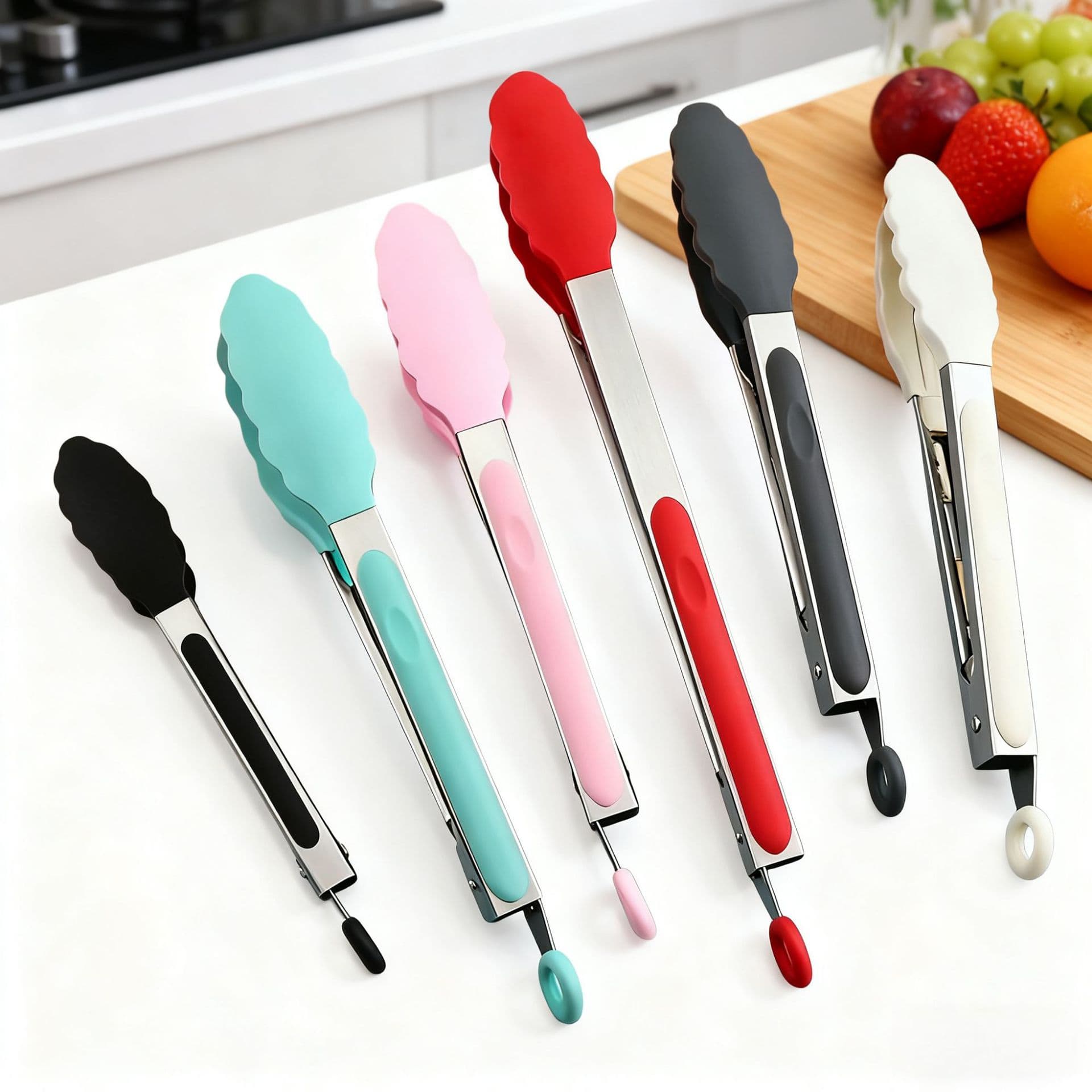 Factory Wholesale Stainless Steel Food Tongs Silicone Food Tongs BBQ Tongs Kitchen Utensil Multipurpose Clip