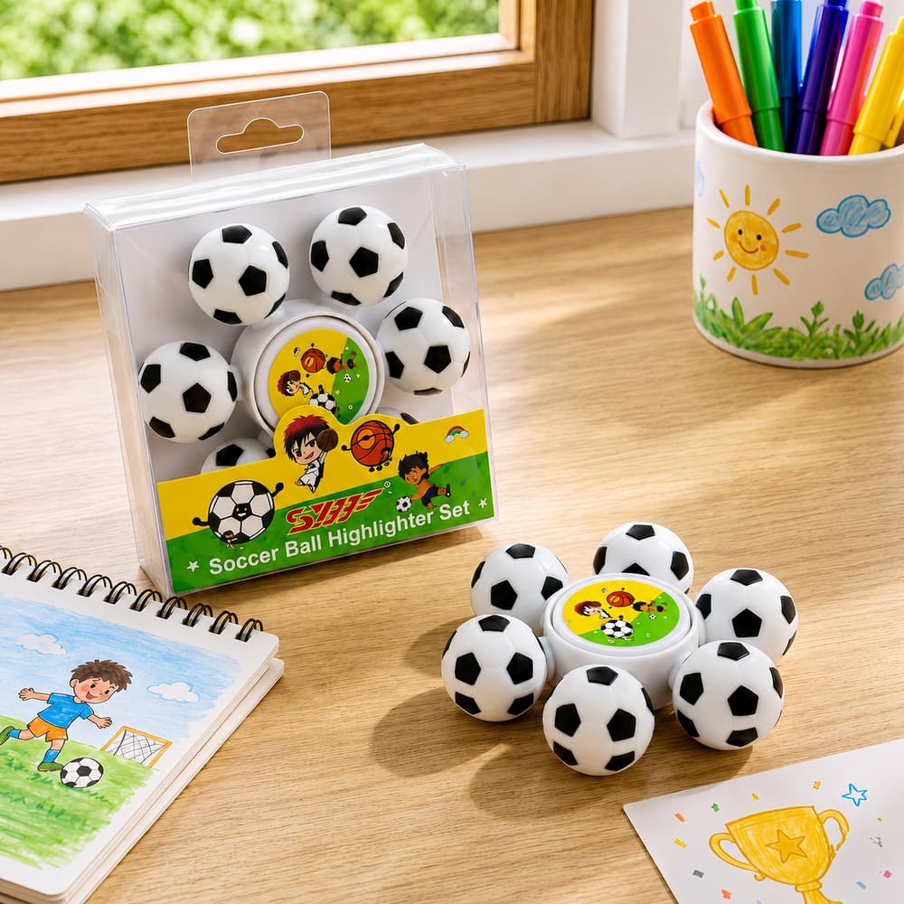 Cross-border new fingertip spinner highlighter football basketball style stress-reducing watercolor pen student marking pen
