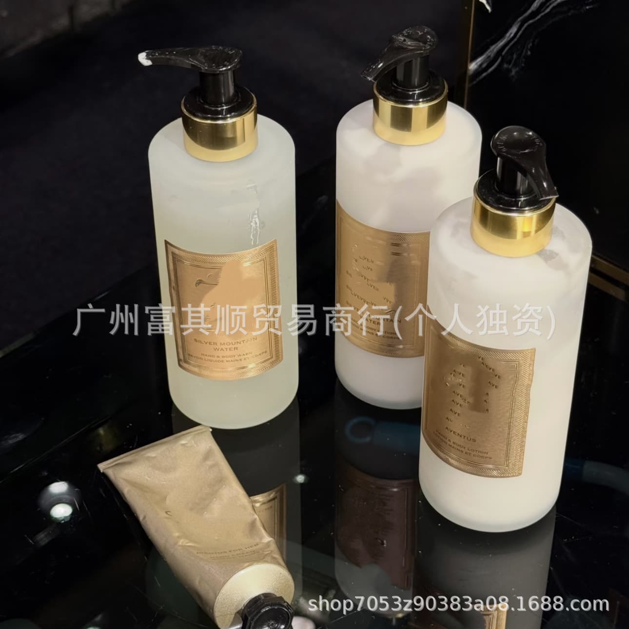 Cross-border trade new body lotion 300ml Silver Mountain Spring men's, shower gel 300ml Napoleon women's