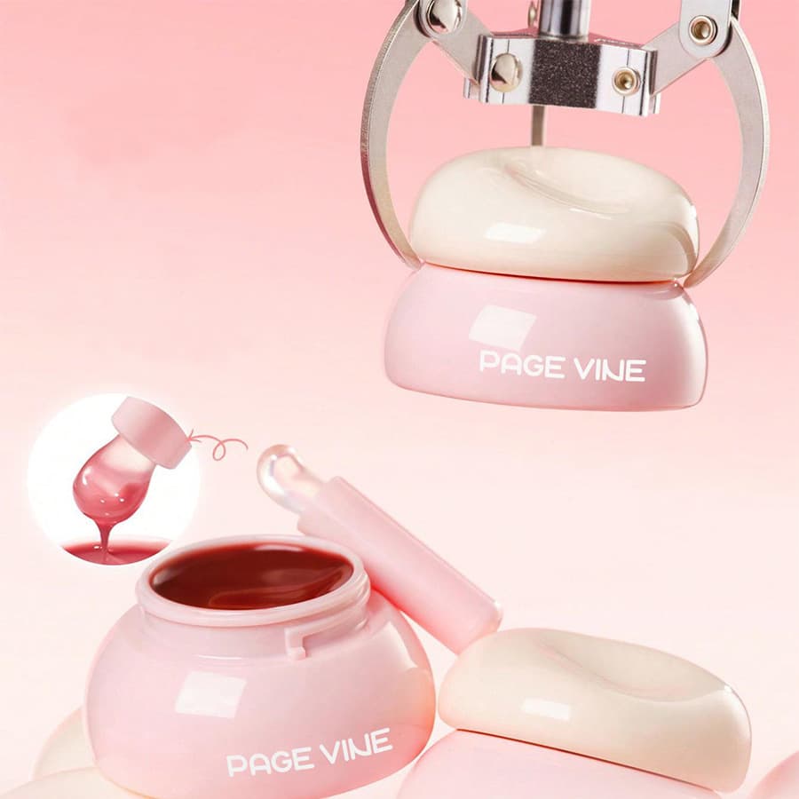 Cross-border PAGE VINE Mirror Lip Gloss with Lip Brush, Amazon TK Best-selling Beauty Product, Waterproof, Long-lasting, Moisturizing Lip Mask