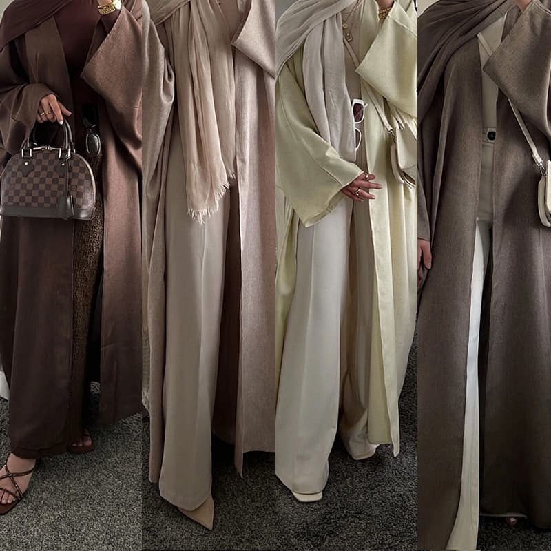Long Robe Fashion Batwing Sleeve Long Cardigan for Southeast Asia Cross-Border Trade, Simple European and Turkish Style