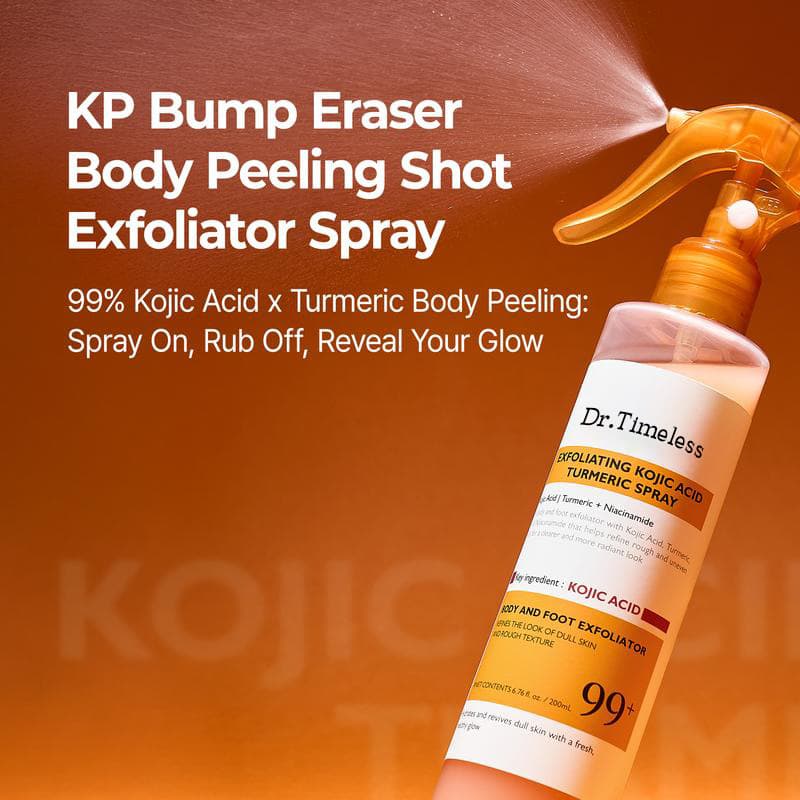 TK Bestseller Kojic Acid Turmeric Body Peeling Spray, Customizable Exfoliation