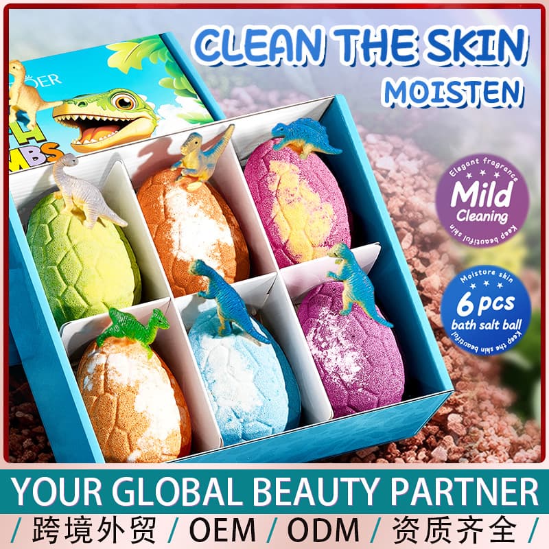 Cross-border SADOER Toy Dinosaur Egg Scented Bath Salt Ball Bath Bomb Wholesale for Export