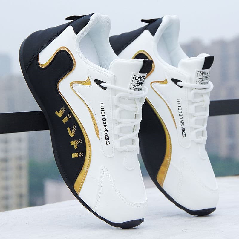 Men's Casual Sneakers Spring Leather Soft Sole Fashion Versatile Comfortable Export Cross-border Shoes