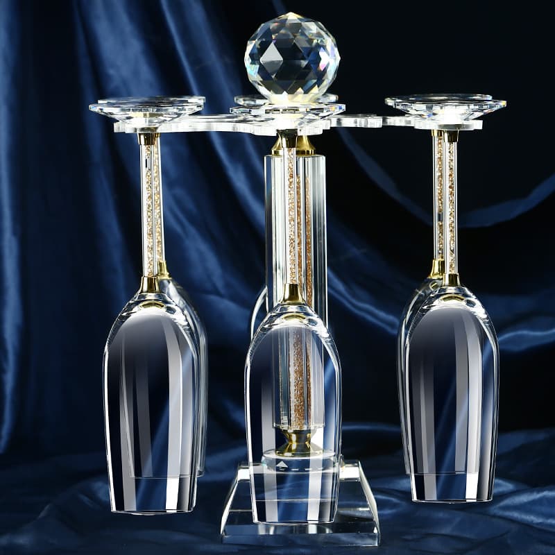 Luxury European Diamond Champagne Glasses Crystal Glass High Foot Bubble Cups Creative Couple Matching Wedding Gifts