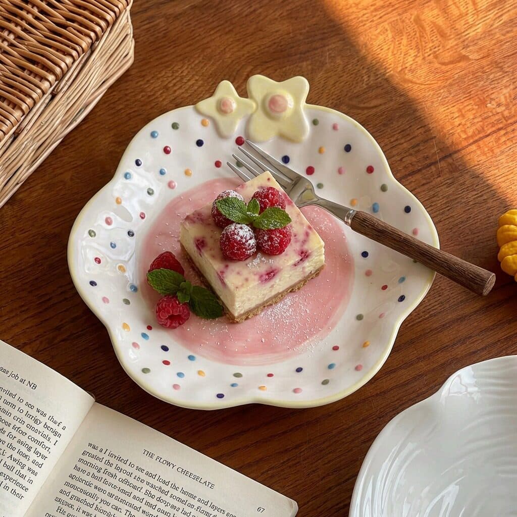 Exquisite Small Plate, Beautiful Breakfast Plate, Underglaze Color Plate, Cute Girly Ceramic Dessert Cake Plate