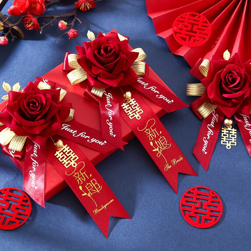 Wedding Boutonnieres 2022 Full Set for Groom, Bride, Family, Parents, Bridesmaids, Groomsmen, and Simulated Corsages