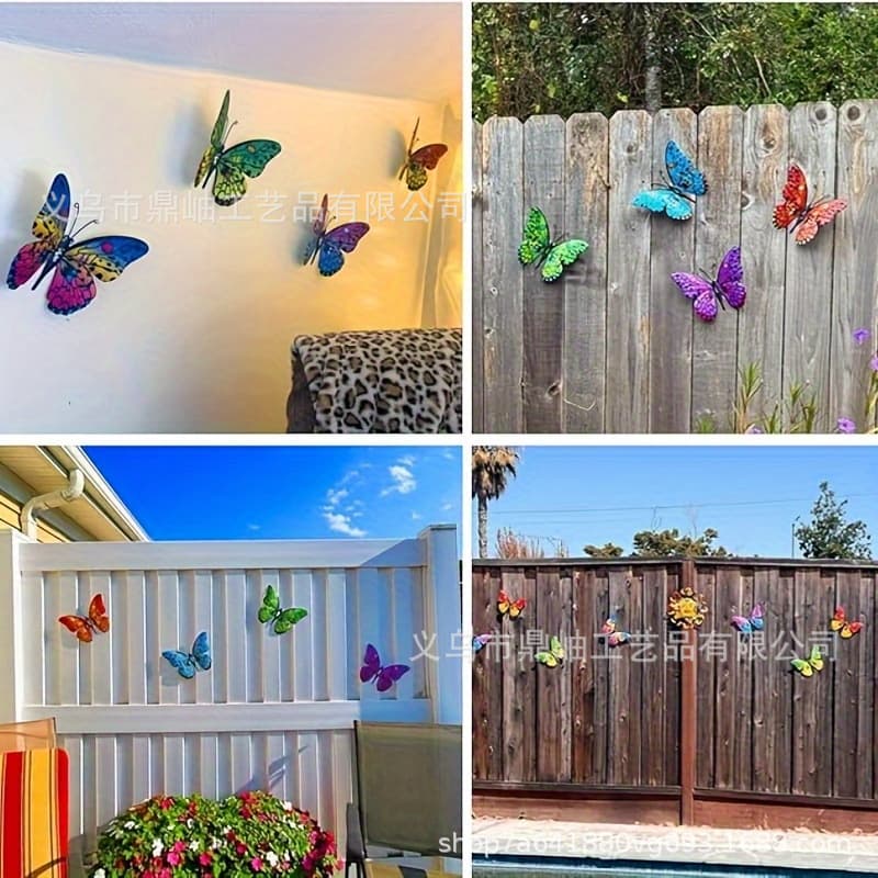 Cross-border Spring 2D Flat Acrylic Butterfly Creative Home Soft Decoration Simulated Butterfly Garden Horticulture Decoration