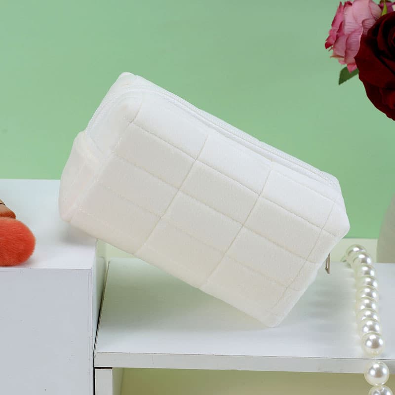 Macaron Color Cosmetic Bag Large Capacity Handheld Storage Pouch Small Square Bag Wholesale Makeup Brush Bag High Appearance