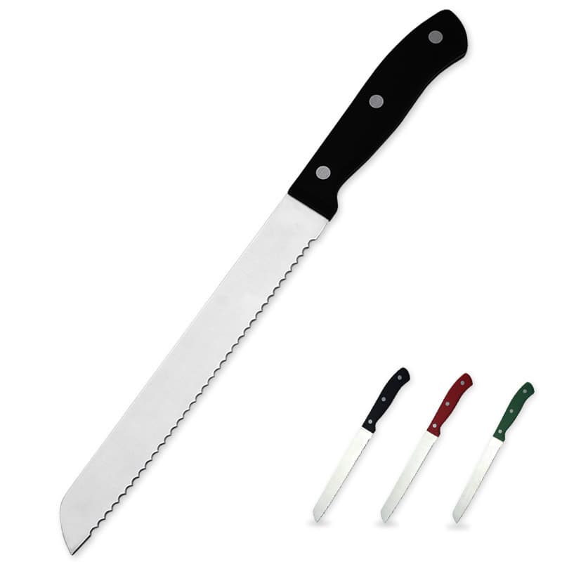 Factory Wholesale Creative Baking Supplies 8-inch POM Bread Knife Stainless Steel 3CR13 Serrated Knife Cake Knife