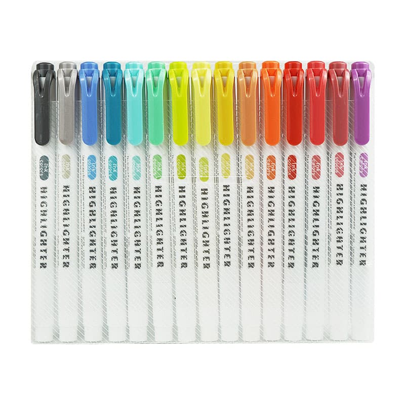 Double-Ended Colored Highlighter Pens, Ins-Style High-Aesthetic Student Journal Pens, 30 Colors Marker for Highlighting, Non-Bleed Through Paper, Wholesale