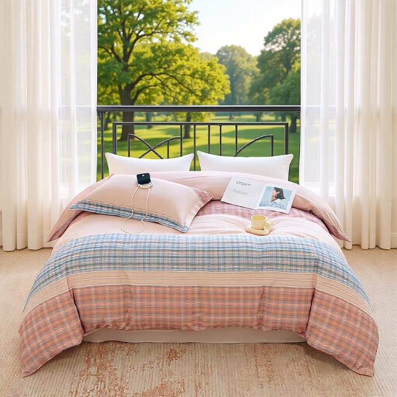 Skin-friendly thickened quilt cover for all seasons pure cotton quilt cover single piece student dormitory three-piece set home quilt cover manufacturer wholesale