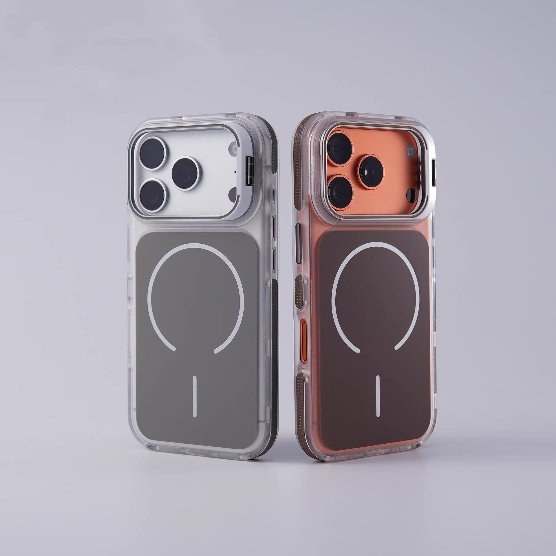 Suitable for iPhone 17 Pro Max Phone Case, Fine Ring Magnetic Lens Holder, Apple 16 Protective Lens Anti-Fall Protective Case