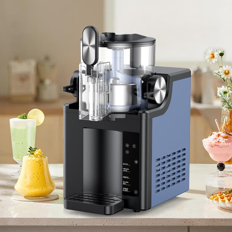 Cross-Border Ice Cream Machine, Multi-Functional Cold Drink Machine, Automatic Cleaning, Smoothie Machine, Slush Machine, Snow Melting Machine, for Street Stalls and Commercial Use