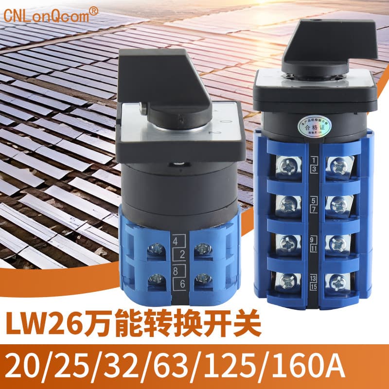 CNLonQcom Silver Contact LW26 2-Position 3-Position Power Motor Changeover Universal Cam Switch Knob