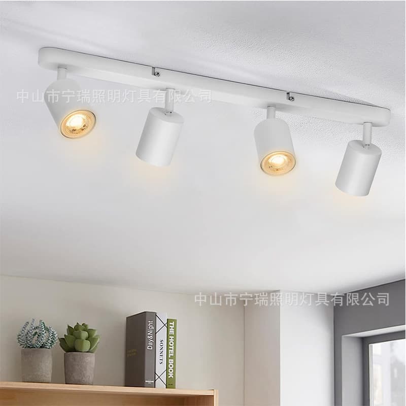 Surface-Mounted LED Ceiling Spotlight Dual-Head Ceiling Spotlight Corridor Hallway Light No-Cutout Recessed Light Living Room Without Main Light