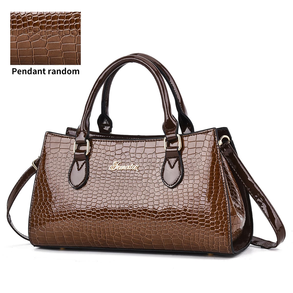 Bag 2026 New Stone Texture Glossy Large Capacity Women's Handbag Cross-Border Trendy Commuter Shoulder Crossbody Bag