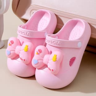 2025 Hot Kids' Slippers EVA Crocs, Girls' Baby Sandals, Summer Bathroom Anti-Slip Indoor & Outdoor Wear