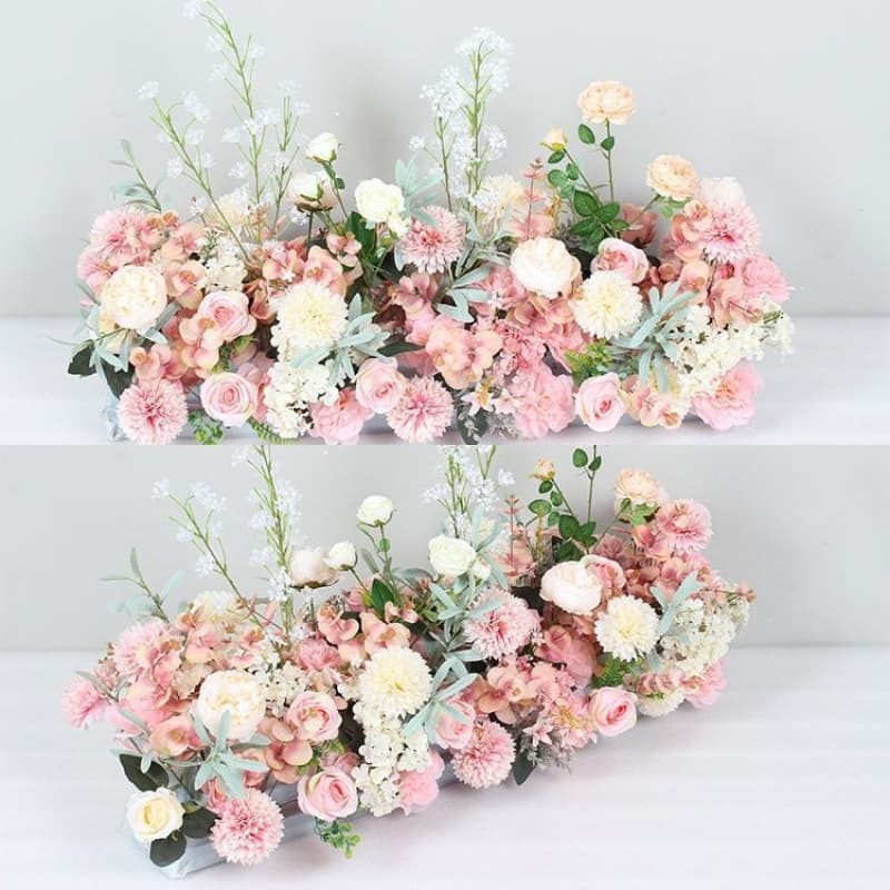 Wedding Flower Row Floor Arrangement, Flower Path Guide, Silk Flowers, Wedding Scene Decoration, Finished Flower Art, Factory Direct Sales
