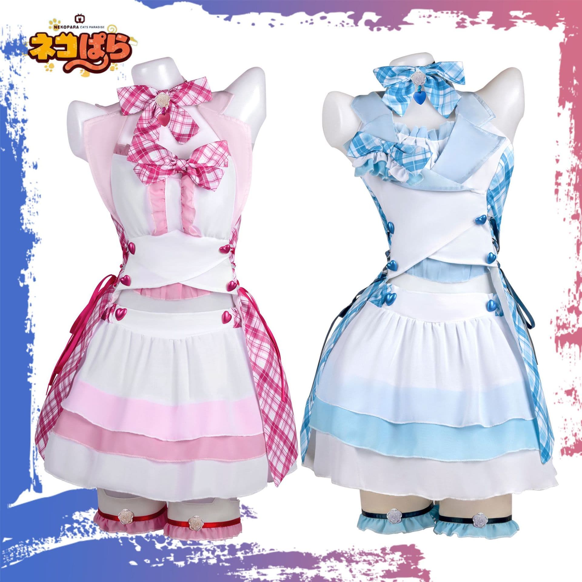 Nekopara Idol Outfit Cosplay Costume Chocola and Vanilla Maid Dress Anime Cosplay Clothing