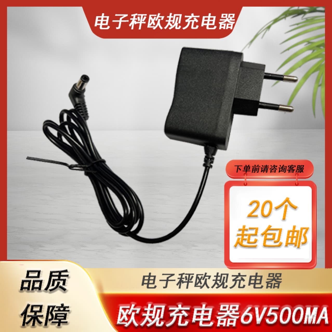 Electronic Scale EU Standard Round Hole Charger 6V500MA EU Standard Export Charger