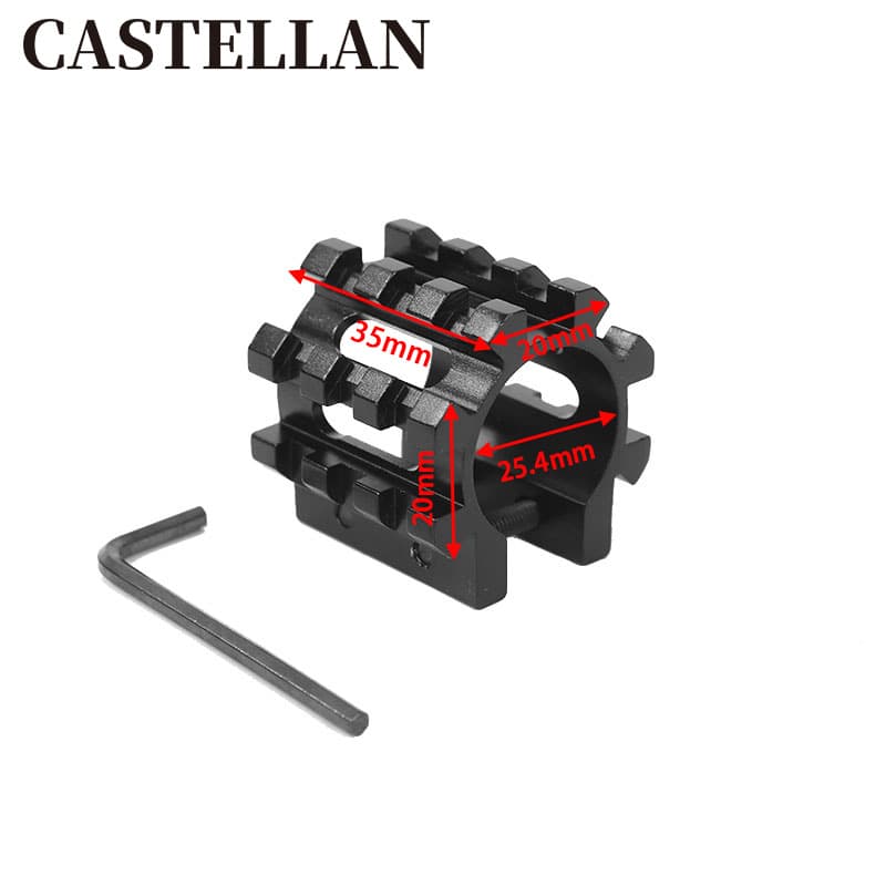 Five-rail pipe clamp sight bracket 25mm pipe clamp with rail scope clamp Five-rail pipe clamp with wrench sight clamp