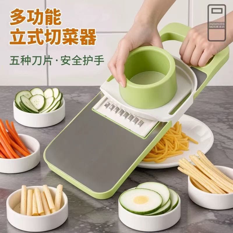 Multifunctional vegetable cutter, potato shredder, household coarse slicer, shredder, gentle on hands, fine shredder.