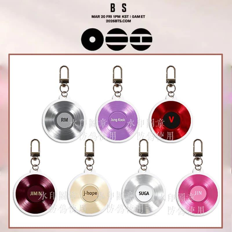 BTS "ARIRANG" CD acrylic keychain vinyl disc bag pendant peripherals