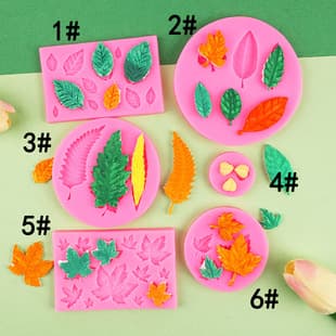 Maple Leaf Fondant Silicone Mold DIY Baking Maple Leaf Green Leaf Tree Leaf Cake Decoration Clay Chocolate Mold