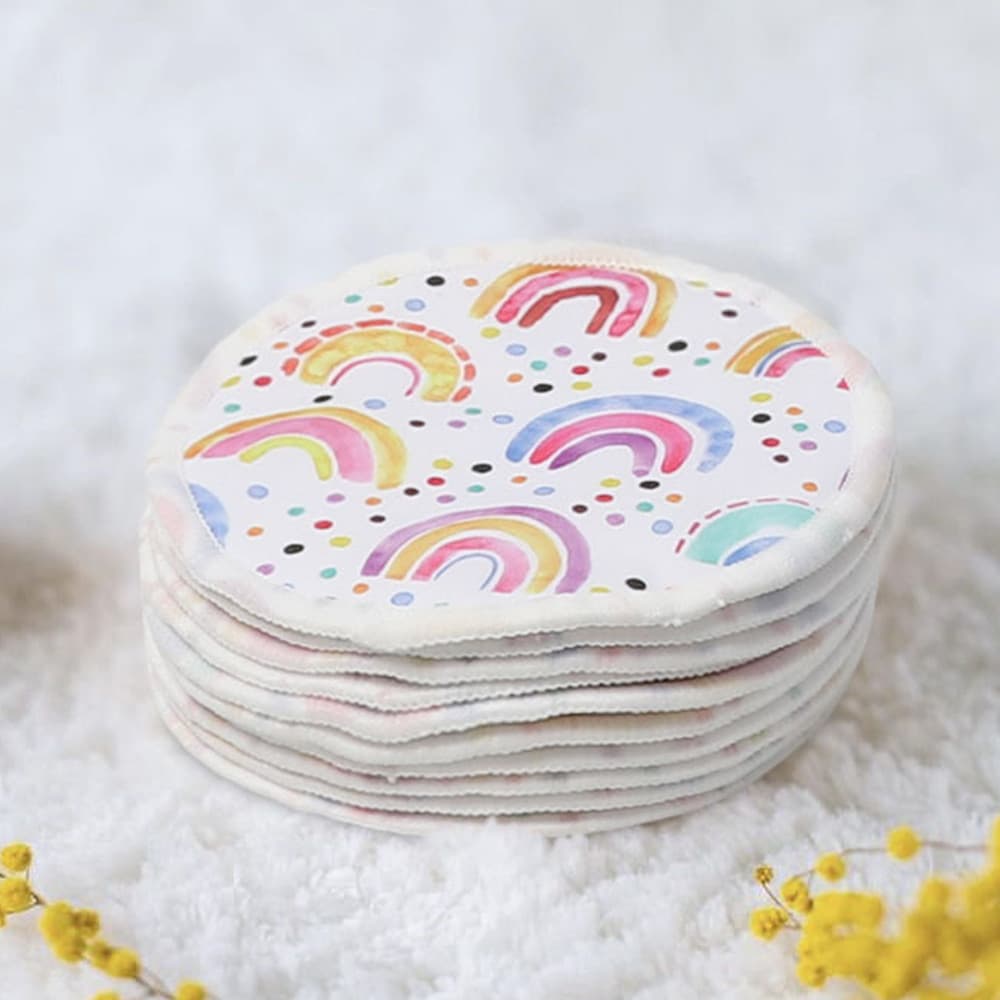 Cross-Border Ready Stock Fashion Printed Postpartum Washable Nursing Pads