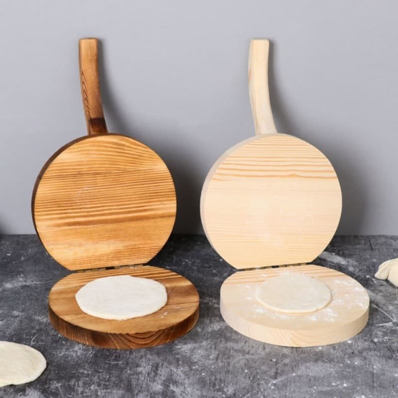 The artifact of pressing dumpling wrappers, solid wood rice dumpling wrapper, dumpling wrapper handmade dough mold, household dumpling making tool