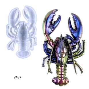 Semi-3D Lobster Pendant Resin Mold DIY Crayfish Wall Decoration Hanging Desktop Ornament Silicone Mold