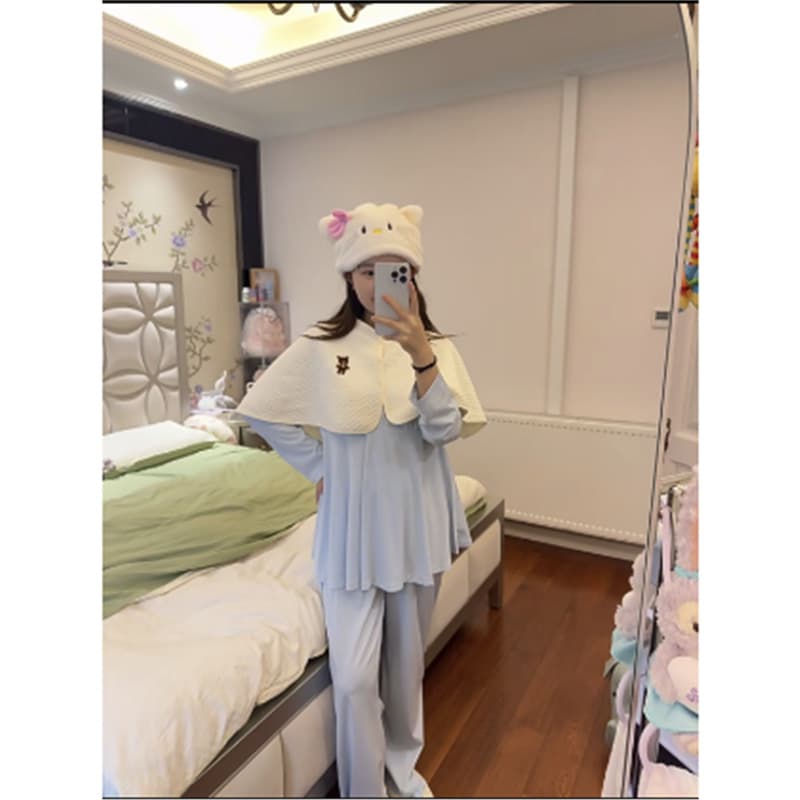 Maternity Shawl Postpartum Nursing Air-conditioned Room Warm Cartoon Cape-style Small Shoulder Wrap Neck Pregnant Women All-Season Use