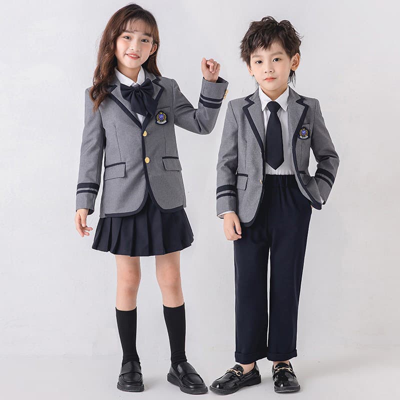 Elementary school uniform spring and autumn set, children's kindergarten uniform, college style, British style class uniform, suit, choir performance costume