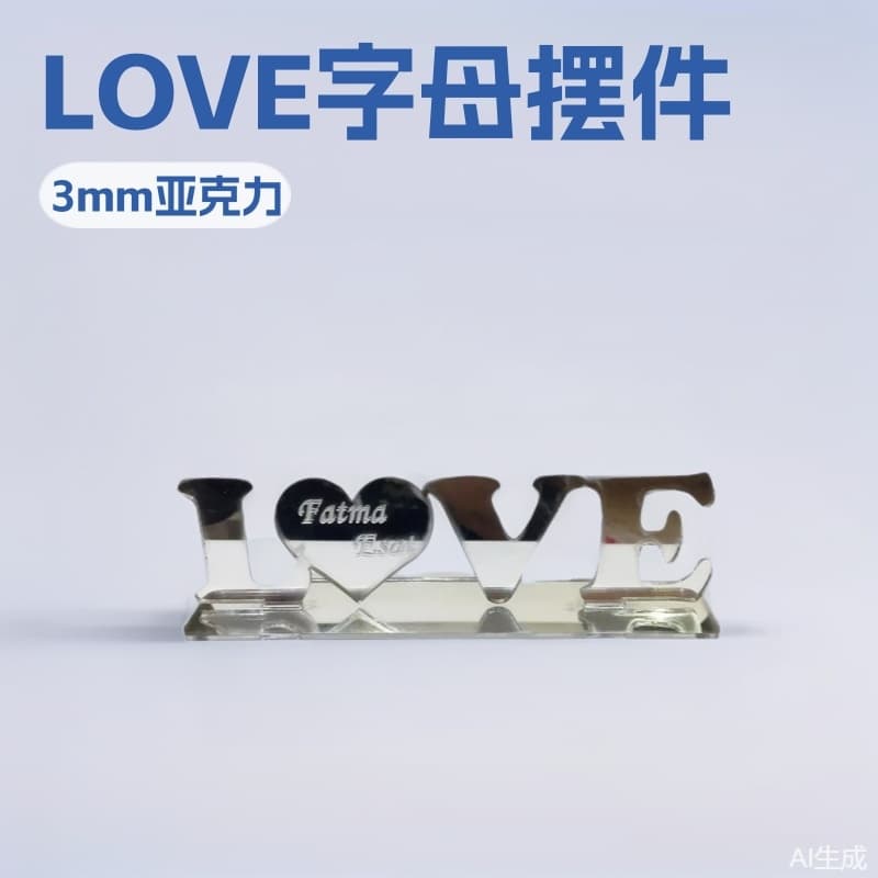 Factory Production Acrylic Cut LOVE Letters, Shaped Identification Plates, Home Desktop Ornaments, Decor Items