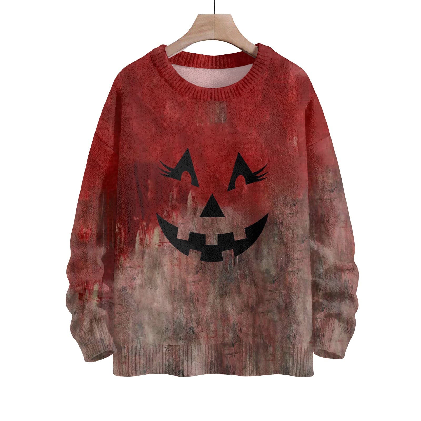 2024 new Halloween best-selling men's and women's hooded sweatshirts, thick needle fabric foreign trade supply, trendy round neck
