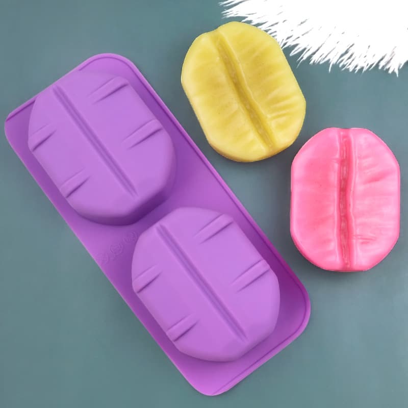 Sugar Castle spot 2 coffee beans silicone soap mold mousse cake mold chocolate mold DIY handmade soap mold