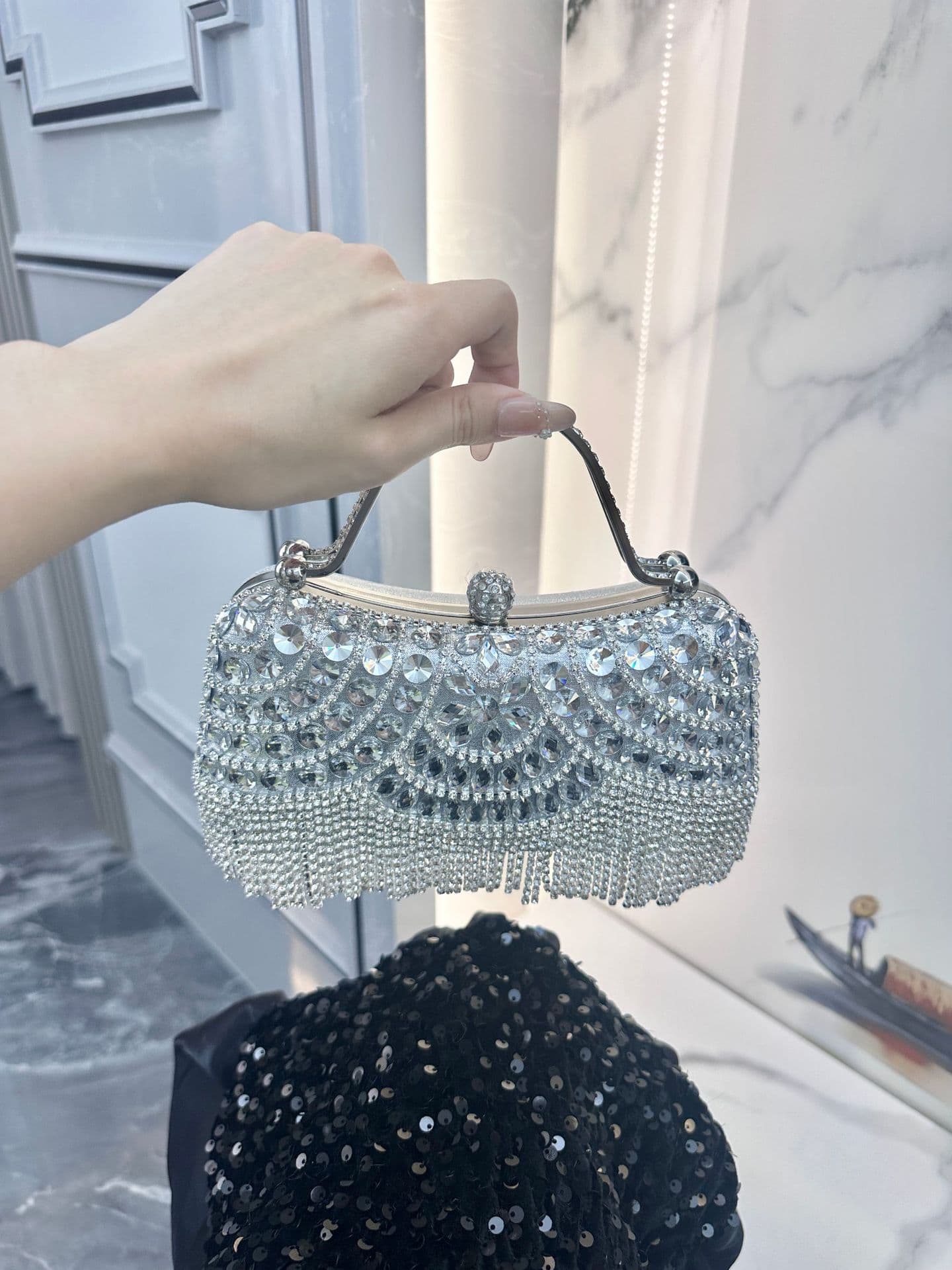 New Cross-border Fashion Simple Evening Bag Shoulder Crossbody Evening Clutch Bag for Birthday Wedding Banquet