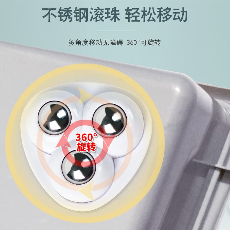 2025 Adhesive swivel casters, home three-ball no-drill wear-resistant load-bearing silent hardware small pulleys.