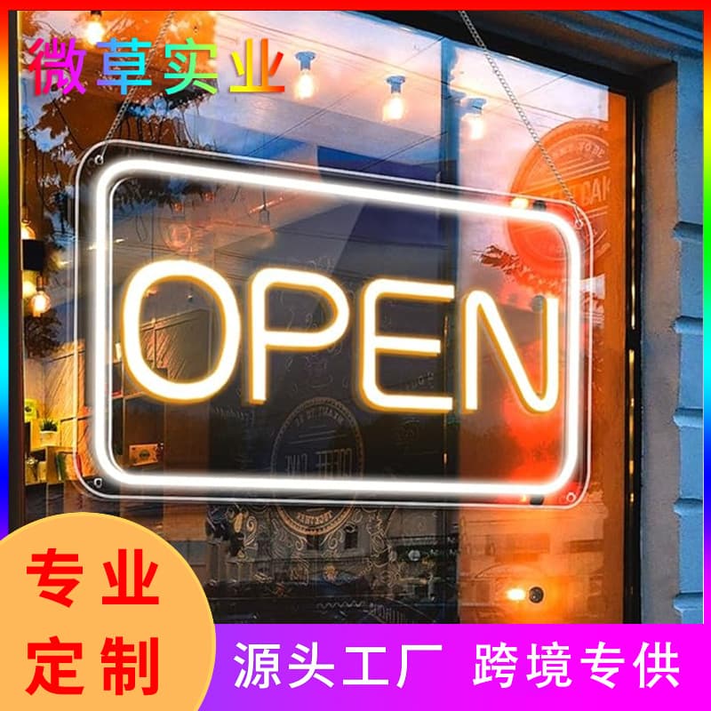 Neon open sign LED with on/off switch for bar shop coffee shop hotel window outside