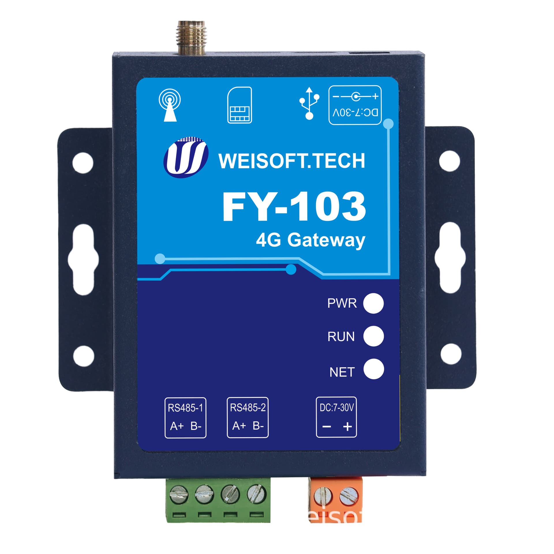 FY103-4G Edge Computing Gateway - Dual RS485 Serial Gateway - Modbus Gateway - MQTT Gateway