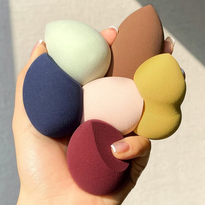 Waterdrop Shaped Beauty Blender Makeup Sponge Non-Powder Eating Gourd Waterdrop Sponge Dry Wet Use Beauty Egg Korean Yur
