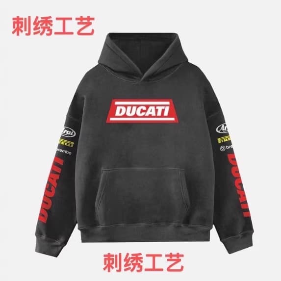 Factory Direct Cross-Border Amazon Embroidered Hoodie Casual Men's Red Bull Racing Embroidered Hoodie Custom