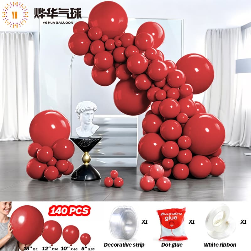 Ye Hua Birthday Party Background Hanging Cloth Balloon Shape Chain Set with Ribbon Wedding Party School Opening Sign-in Wall