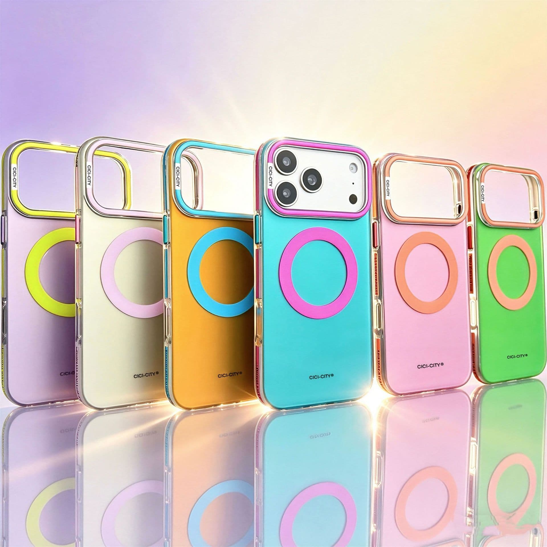 Summer Vibrant Color Magnetic Case Compatible with iPhone 17 Pro, iPhone 16 Pro Max Protective Cover 15 Pro