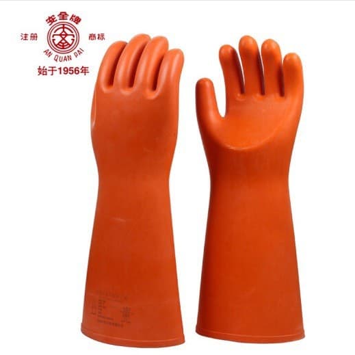 Safety brand 35KV insulating gloves anti-shock rubber for live work with high voltage resistance