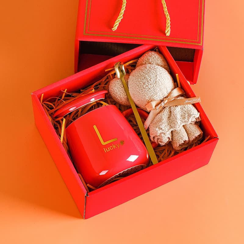 Creative Mug Gift Set Ceramic Water Cup Gift for Opening Ceremony, High-Quality Appearance, Gift Boxed