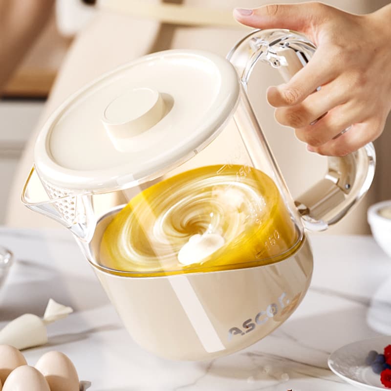 Multifunctional Egg Beater Manual Household Semi-Automatic Handheld Mixer Whipped Cream Press Rotary Egg Stirring Filter Cup