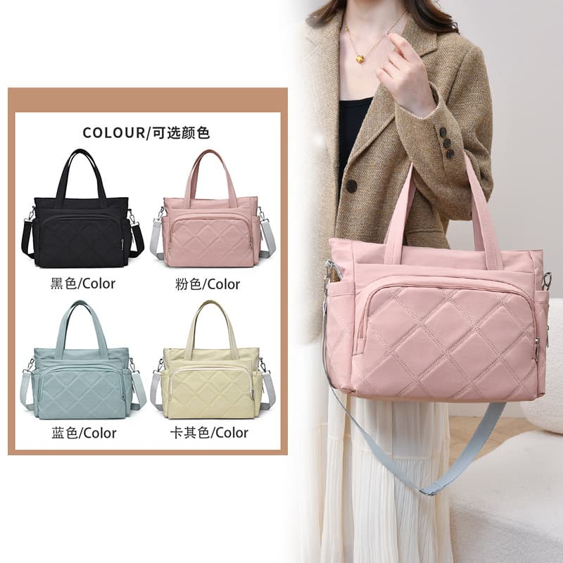New rhombus mummy handbag, diaper bag, multifunctional mother and baby bag, travel insulation mummy bag, shoulder bag